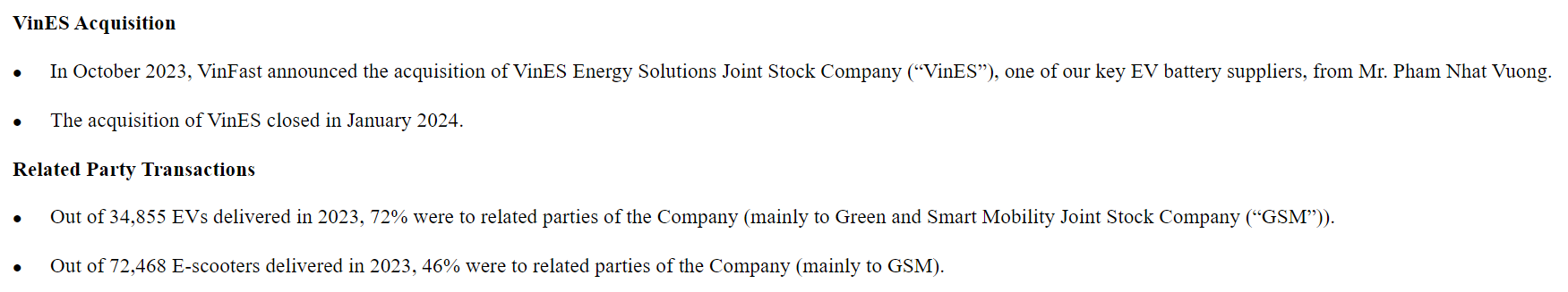 VFS - Related Party Transactions